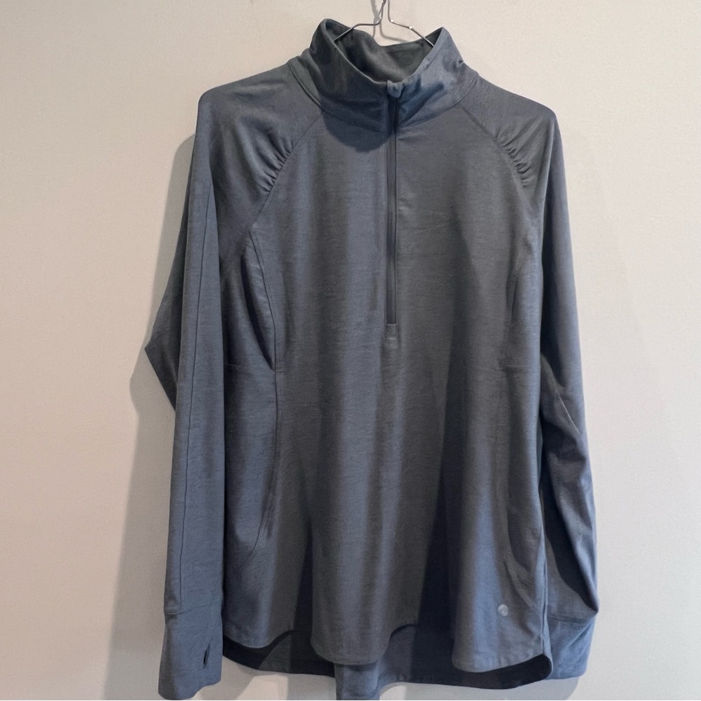 Apana athletic half zip pullover womens size L